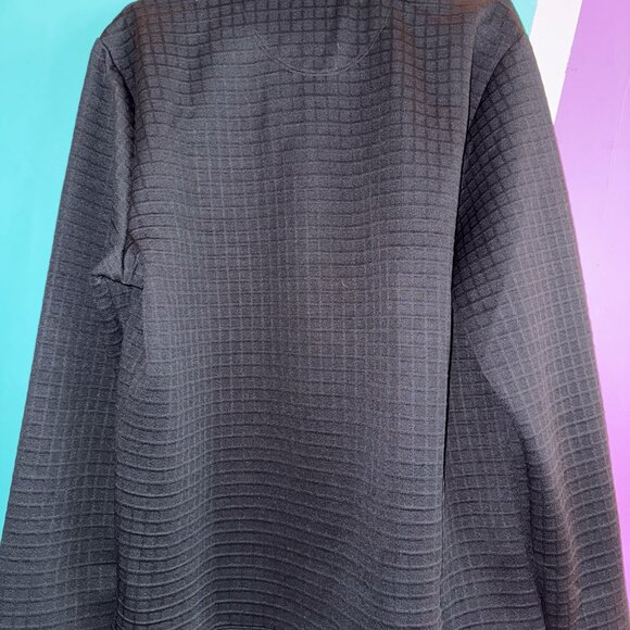 Black Perry Ellis Zip Up Sweater Size L - Picture 3 of 3